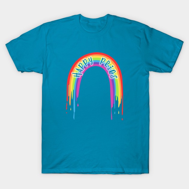 Happy Pride Rainbow Glow T-Shirt by mynaito